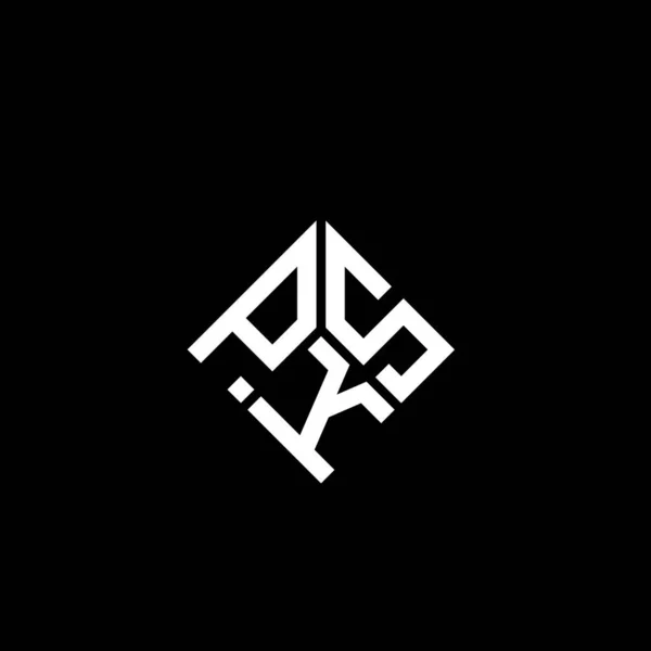 Siyah Arkaplanda Pks Harfi Logo Tasarımı Pks Yaratıcı Harfler Logosu — Stok Vektör