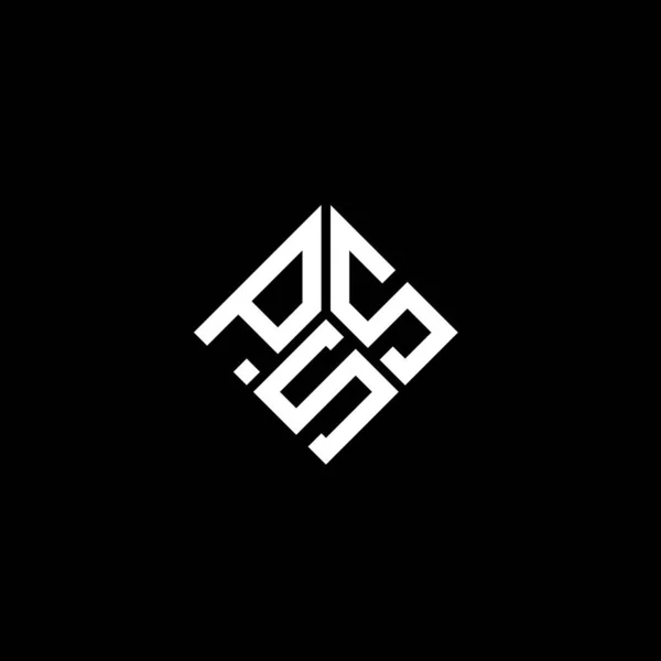Pss Carta Logotipo Design Fundo Preto Pss Iniciais Criativas Conceito —  Vetores de Stock
