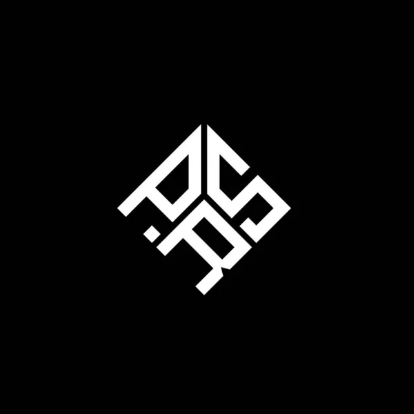 Siyah Arka Planda Prs Harfi Logo Tasarımı Prs Yaratıcı Harflerin — Stok Vektör