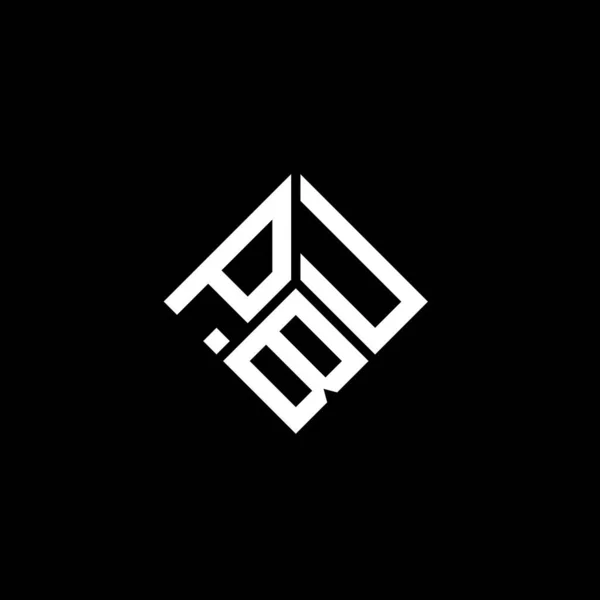Projekt Logo Litery Pbu Czarnym Tle Koncepcja Kreatywnych Inicjałów Pbu — Wektor stockowy