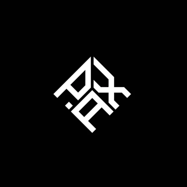 Σχεδιασμός Λογότυπου Γράμματα Pax Μαύρο Φόντο Έννοια Λογοτύπου Δημιουργικά Αρχικά — Διανυσματικό Αρχείο