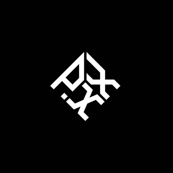 Siyah Arkaplanda Pxx Harf Logosu Tasarımı Pxx Yaratıcı Harflerin Baş — Stok Vektör