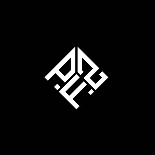 Pfz Logo Ontwerp Zwarte Achtergrond Pfz Creatieve Initialen Letter Logo — Stockvector