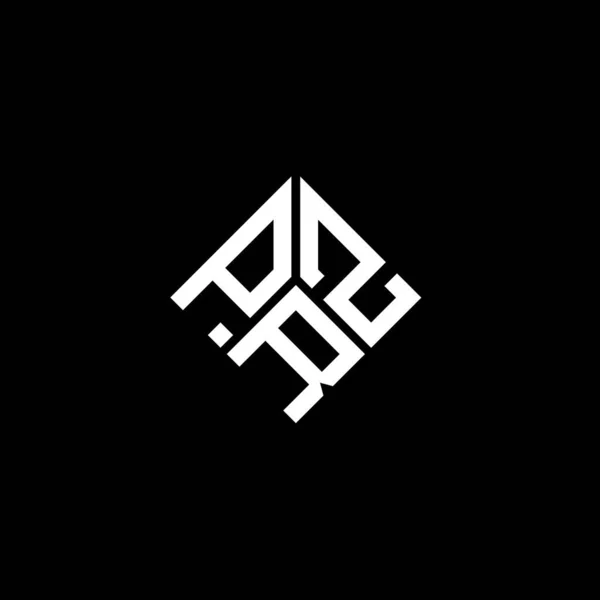 Prz Lettre Logo Design Sur Fond Noir Prz Initiales Créatives — Image vectorielle