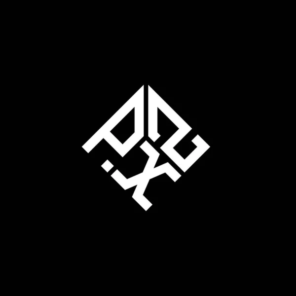 Pxz Buchstabe Logo Design Auf Schwarzem Hintergrund Pxz Kreative Initialen — Stockvektor