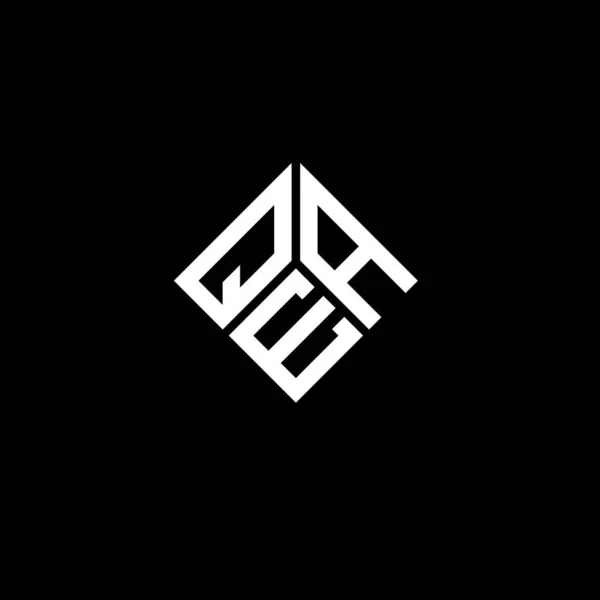 Qea Lettera Logo Design Sfondo Nero Qea Creative Iniziali Lettera — Vettoriale Stock