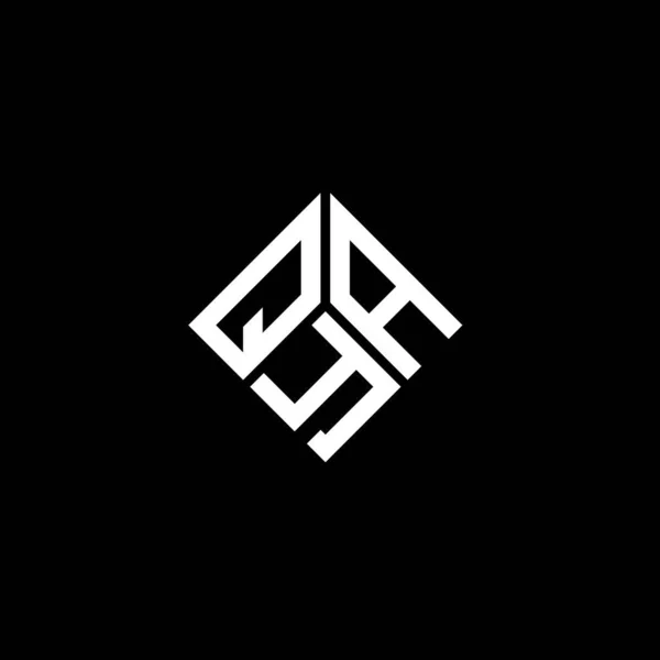 Diseño Del Logotipo Letra Qya Sobre Fondo Negro Qya Iniciales — Archivo Imágenes Vectoriales