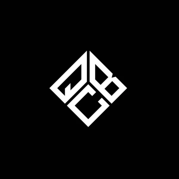 Diseño Del Logotipo Letra Qcb Sobre Fondo Negro Qcb Iniciales — Archivo Imágenes Vectoriales