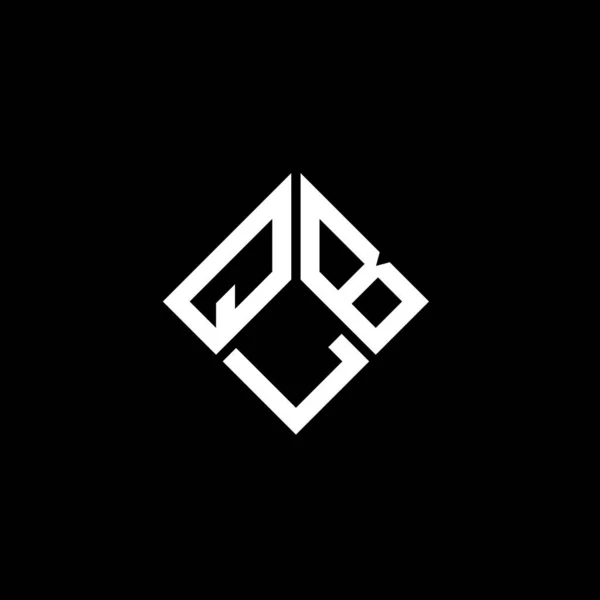 Qlb Harfi Logo Tasarımı Siyah Arkaplan Üzerine Qlb Yaratıcı Harflerin — Stok Vektör