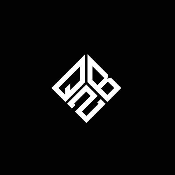 Дизайн Логотипа Qzb Чёрном Фоне Концепция Логотипа Креативными Инициалами Qzb — стоковый вектор