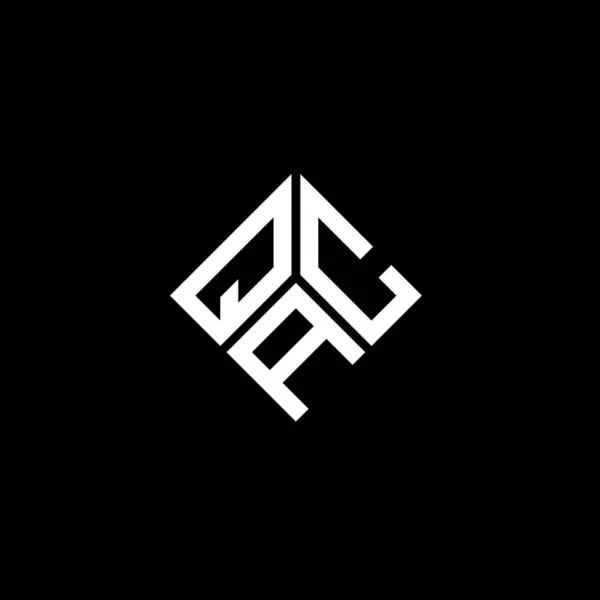 Design Logotipo Carta Qac Fundo Preto Qac Iniciais Criativas Conceito —  Vetores de Stock