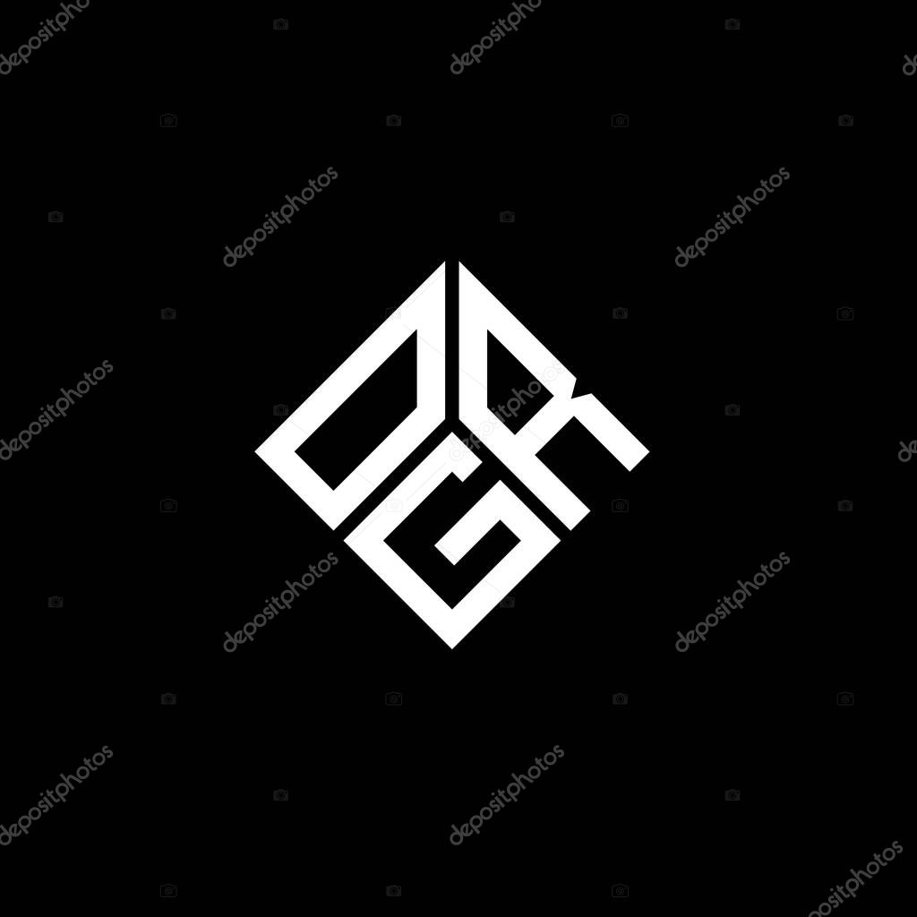 Diseño del logotipo de la letra OGR sobre fondo negro. OGR iniciales ...