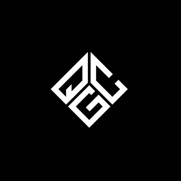 Qgc Brev Logotyp Design Svart Bakgrund Qgc Kreativa Initialer Brev — Stock vektor