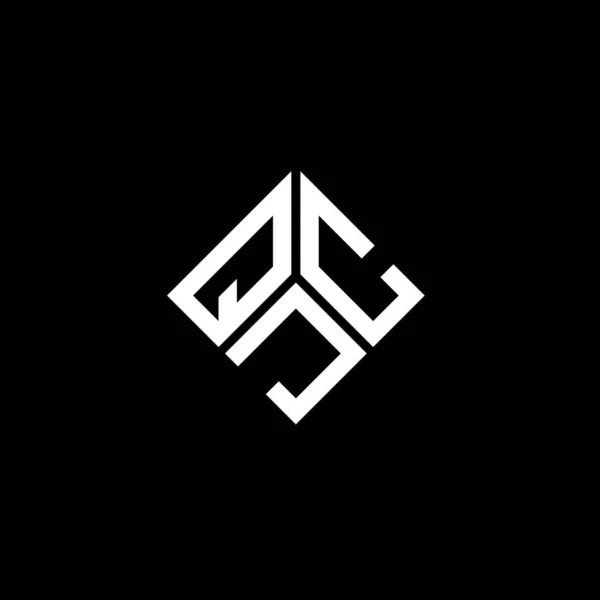 Diseño Del Logotipo Letra Qjc Sobre Fondo Negro Qjc Iniciales — Archivo Imágenes Vectoriales