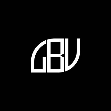 LBV harf logosu tasarımı siyah arka planda. LBV yaratıcı harflerin baş harfleri logo kavramı. LBV harf tasarımı.