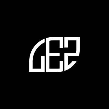 Siyah arkaplanda LEZ harf logosu tasarımı. LEZ yaratıcı harf logosu konsepti. LEZ harf tasarımı.