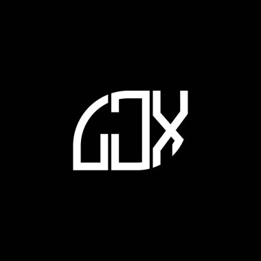 LJX harfi logo tasarımı siyah arka planda. LJX yaratıcı harflerin baş harfleri logo kavramı. LJX harf tasarımı.