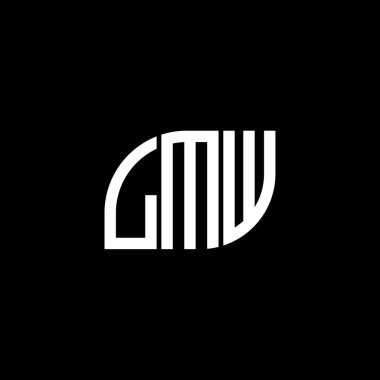 LMW harf logosu tasarımı siyah arka planda. LMW yaratıcı harflerin baş harfleri logo kavramı. LMW harf tasarımı.