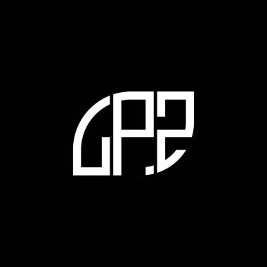 Siyah arkaplanda LPZ harf logosu tasarımı. LPZ yaratıcı harflerin baş harfleri logo kavramı. LPZ harf tasarımı.