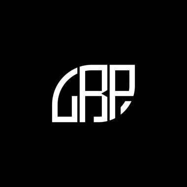 Siyah arkaplanda LRP harf logosu tasarımı. LRP yaratıcı harflerin baş harfleri logo kavramı. LRP harf tasarımı.