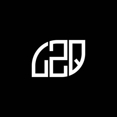 Siyah arka planda LZQ harfi logo tasarımı. LZQ yaratıcı harflerin baş harfleri logo konsepti. LZQ harf tasarımı.