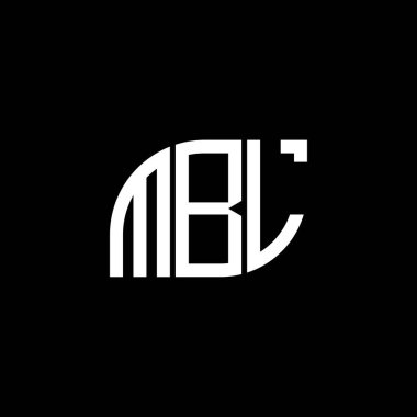 Siyah arkaplanda MBL harf logosu tasarımı. MBL yaratıcı harflerin baş harfleri logo kavramı. MBL harf tasarımı.