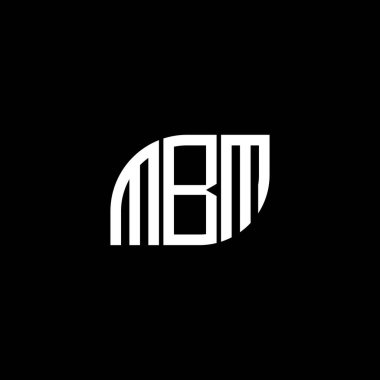 Siyah arkaplanda MBM harf logosu tasarımı. MBM yaratıcı harflerin baş harfleri logo kavramı. MBM harf tasarımı.
