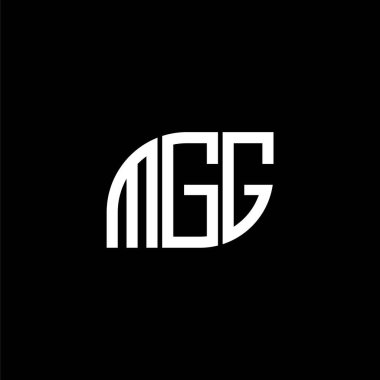 Siyah arka planda MGG harf logosu tasarımı. MGG yaratıcı harflerin baş harfleri logo kavramı. MGG harf tasarımı.