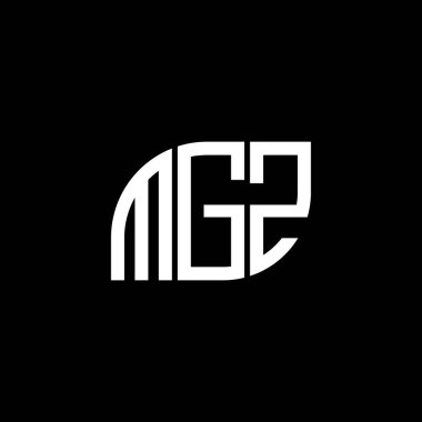 Siyah arkaplanda MGZ harf logosu tasarımı. MGZ yaratıcı harf logosu konsepti. MGZ harf tasarımı.