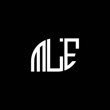 Siyah arka planda MLE harf logosu tasarımı. MLE yaratıcı harfler logosu konsepti. MLE harf tasarımı.