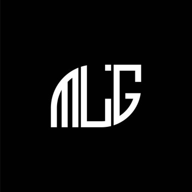 Siyah arkaplanda MLG harf logosu tasarımı. MLG yaratıcı harflerin baş harfleri logo kavramı. MLG harf tasarımı.