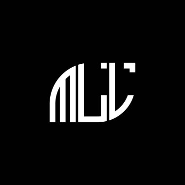 Siyah arkaplanda MLL harf logosu tasarımı. Yaratıcı harflerin baş harfleri logo konsepti. MLL harf tasarımı.