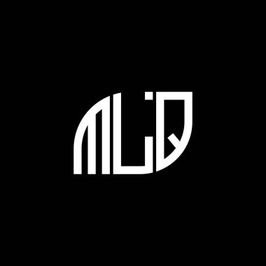 Siyah arka planda MLQ harfi logo tasarımı. MLQ yaratıcı harflerin baş harfleri logo kavramı. MLQ harf tasarımı.