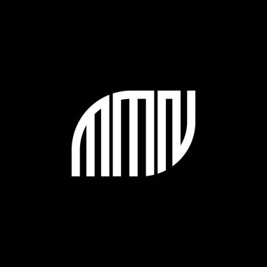 Siyah arka planda MMN harf logosu tasarımı. MMN yaratıcı harfler logosu konsepti. MMN harf tasarımı.