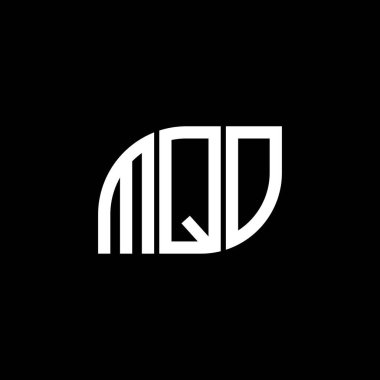 Siyah arka planda MQO harf logosu tasarımı. MQO yaratıcı harflerin baş harfleri logo kavramı. MQO harf tasarımı.