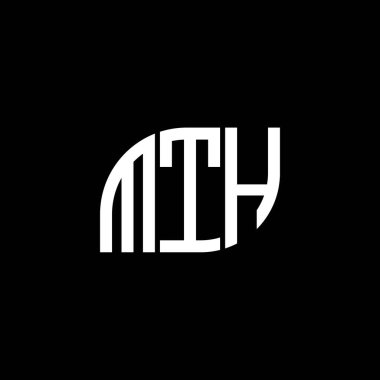 Siyah arka planda MTH harfli logo tasarımı. MTH yaratıcı harfler logosu konsepti. MTH harf tasarımı.