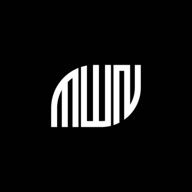 Siyah arka planda MWN harfli logo tasarımı. MWN yaratıcı harfler logosu konsepti. MWN harf tasarımı.