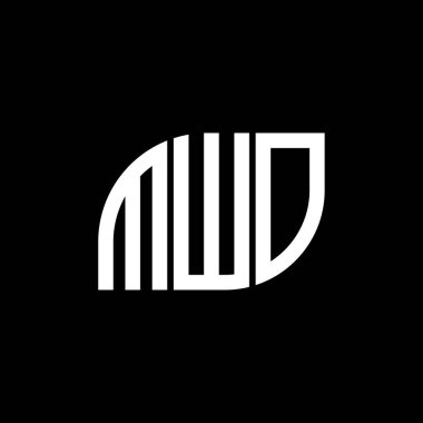 Siyah arka planda MWO harfi logo tasarımı. MWO yaratıcı harf logosu konsepti. MWO harf tasarımı.