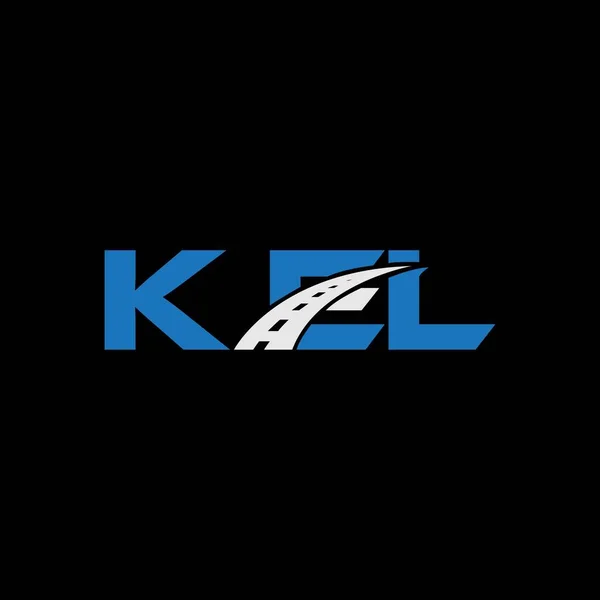 Kel Harf Logo Tasarımı Siyah Arka Planda Kel Yaratıcı Harflerin — Stok Vektör
