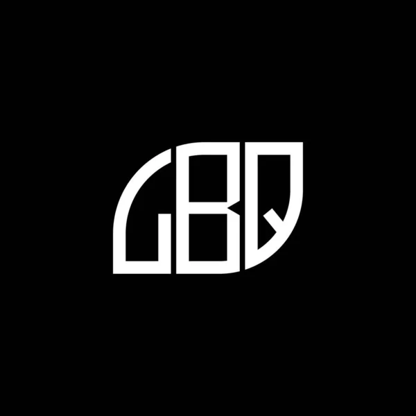 Lbq Buchstabe Logo Design Auf Schwarzem Hintergrund Lbq Kreative Initialen — Stockvektor