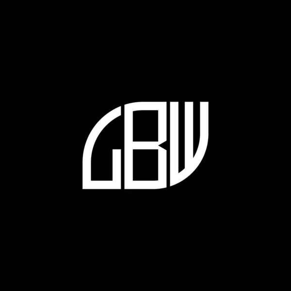 Lbw Letter Logo Design Auf Schwarzem Hintergrund Lbw Kreative Initialen — Stockvektor