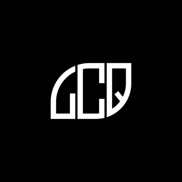 Lcq Letter Logo Design Auf Schwarzem Hintergrund Lcq Kreative Initialen — Stockvektor