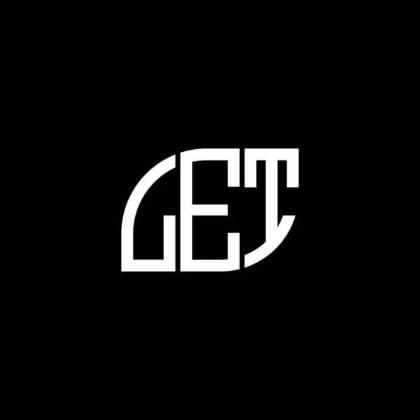 Let Letter Logo Ontwerp Zwarte Achtergrond Let Creatieve Initialen Letter — Stockvector