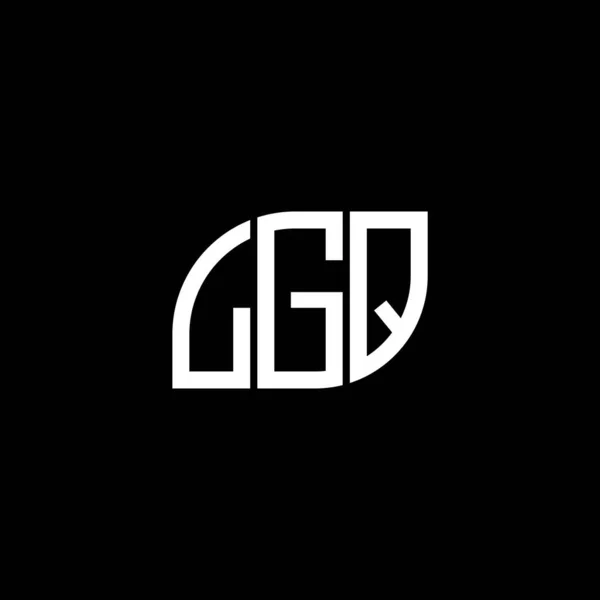 Lgq 디자인은 Lgq 크리에이티브 이니셜은 개념이다 Lgq Lgq 디자인 Black — 스톡 벡터