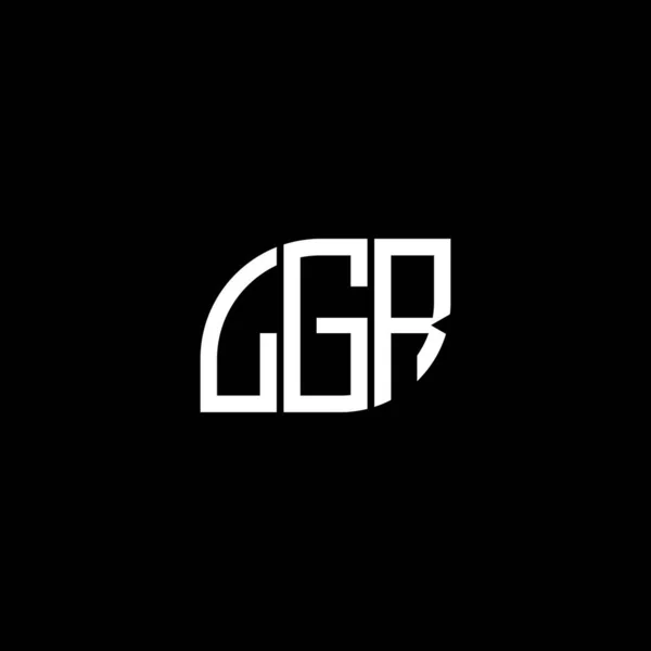Lgr Lettre Logo Design Sur Fond Noir Lgr Initiales Créatives — Image vectorielle