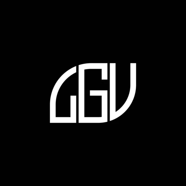 Lgv Letter Logo Ontwerp Zwarte Achtergrond Lgv Creatieve Initialen Letter — Stockvector