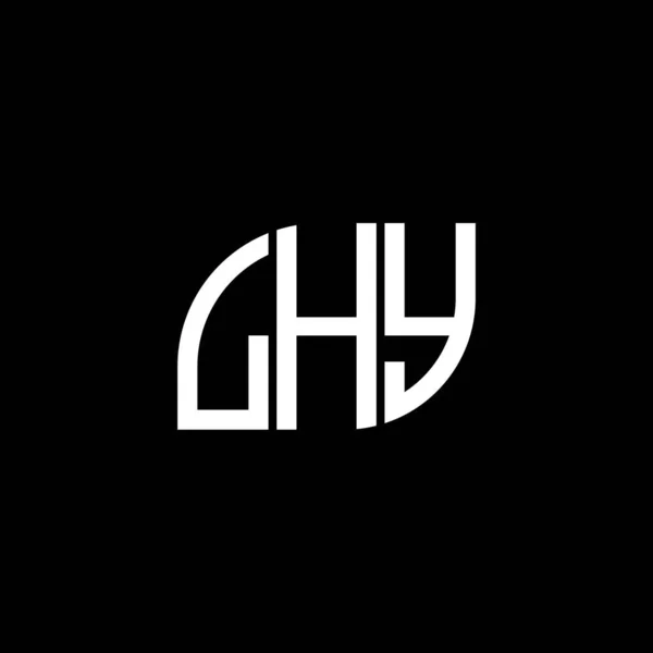 Дизайн Логотипа Lhy Чёрном Фоне Lhy Креативные Инициалы Буквенная Концепция — стоковый вектор