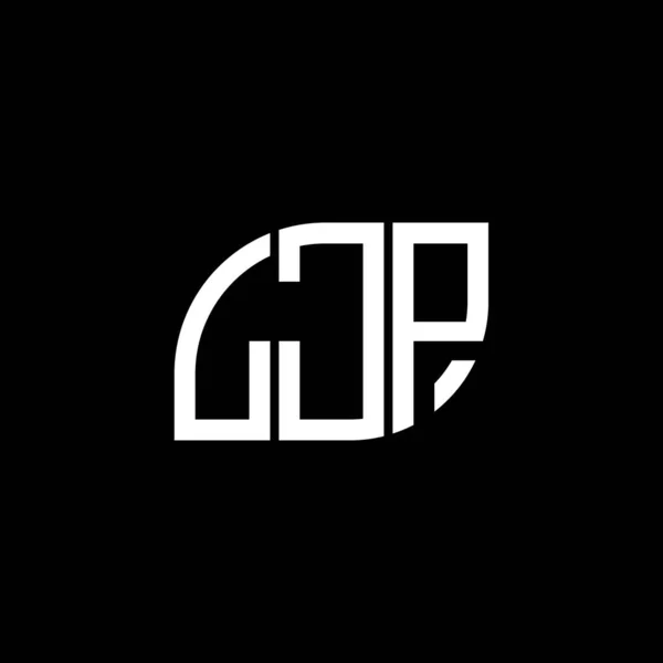 Ljp Harf Logosu Tasarımı Siyah Arka Planda Ljp Yaratıcı Harflerin — Stok Vektör
