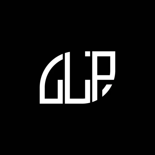 Llp Brev Logotyp Design Svart Bakgrund Llp Kreativa Initialer Brev — Stock vektor