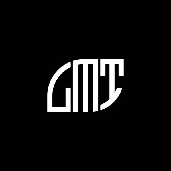 Lmt Harf Logosu Tasarımı Siyah Arka Planda Lmt Yaratıcı Harflerin — Stok Vektör